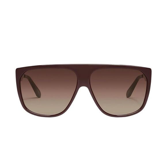 Quay Australia No Curfew Oversized Sunglasses in Espresso with Case. New - Picture 3 of 11